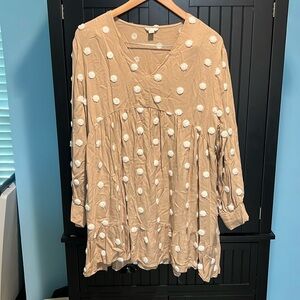 Long sleeve dot dress